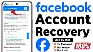 Facebook Account Recovery Without Phone Number || facebook account recovery kaise kare New Method
