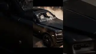 Rolls-Royce Cullinan Crushed by Falling BoulderHyper-Realistic AI Crash Scene #rollsroyce#carcrashes