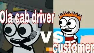 Ola cab driver vs customer (funny video )