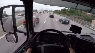 Volvo FM 460 + Trailer, relaxing drive. (POV, GoPro headmount) 30 june 2017