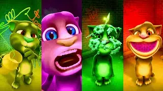 MY Talking Tom -- Colours Reaction Fails -- Talking Tom Cartoon Colors Effects || 🍉🤪🌶️