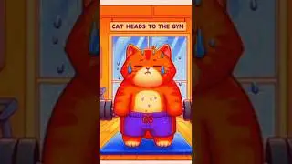 Cat in Gym story | Fat cat story😸 #cat #gym #funny #cutecat #shorts
