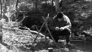 Traditional Camp cooking Set Up Using The Uncle Henry Bowie Knife
