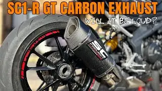 I got a new Exhaust!!  SC-PROJECT - SC1-R GT Carbon Exhaust - Speed Triple 1200rs.  #scproject
