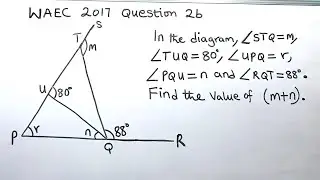 Solution to WAEC 2017 Question 2b