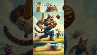 Wow! Cats Are Playing. #youtubeshorts #cat #cricket