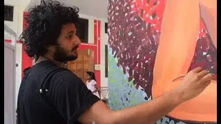 Srimanta Sankardev painting at  Gobinda Elengi Satra Gohpur by Neelim Mahanta