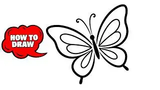 How to Draw Butterfly Step by Step 🦋 | Easy Drawing for Beginners