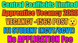 CCL Apprentice Recruitment 2020|| ITI Student||Full Informatio|| No Application fee|| ITI WARRIORS||