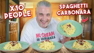 Can You Feed 10 People with JUST ONE SPAGHETTI alla CARBONARA Recipe?