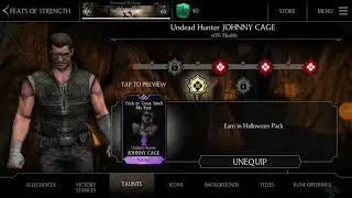 MKX MOBILE! JOHNNY CAGE'S HOLLOWEEN TAUNT will crack you up everytime! hahaha