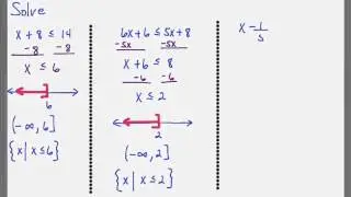 Solving inequalities, Part 1 (introductory algebra)