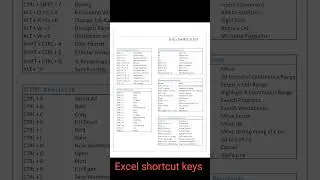 MS Excel shortcut keys||shortcut keys #shortcut #trending #E