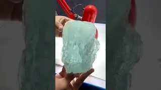 Huge allside etched aquamarine 3.6kgs. #crystals #jade #quartz #minerals #live #gemshow #gemsstock