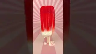 The Melting Red Ice Cream Filled Popsicle #Shorts