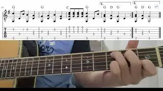 Deck The Halls - Easy Fingerstyle Guitar Playthough Tutorial Lesson With Tabs