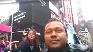 Having a nice time with Arka at Times Square, Manhattan, USA- 2016