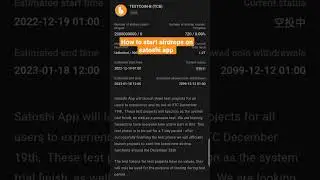 how to start mining with #Satoshi app | how to activate airdrops on #satoshimining app.