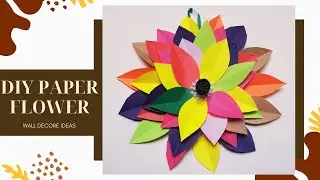 Easy wall decore craft l Diy paper craft l Easy to make Art & Craft #colourfulflowers #flowermaking
