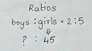 Ratio of boys to girls is 2:5 . There are 45 girls, how many boys are there?