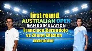 Australian Open | Francisco Cerundolo   vs Zhang Zhizhen  | [18 Jan 2026] | Gameplay Simulation