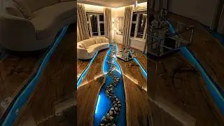 I Built a RIVER in My Living Room! 🌊 || Insane Epoxy Floor Transformation#DIY#Luxuryinteriors