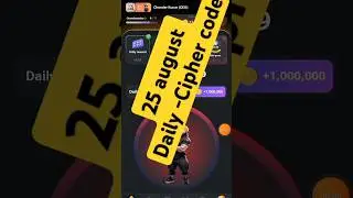 25 August Morse Code Hamster Kombat | 1Million Points Daily Cipher | Hamster Kombat Today Morse Code