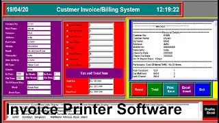Python Made Invoice Management Software with Excel Database-Printing  Saving |Displaying -In English