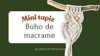 Búho de macramé apto principiantes - mini tapiz de macramé fácil🦉🧶