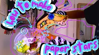 How to make paper stars! (dragon puppet food) || tutorial by Ambermoon