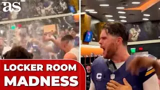 Sam DARNOLD ignites Vikings' TRIUMPH: explosive locker room celebration after crushing the Packers!