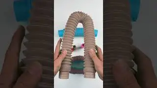 Creating Style Pink Crunchy Sound POP-TUBE #diy #satisfyingvideos #relaxing #oddasmr #poptubesounds