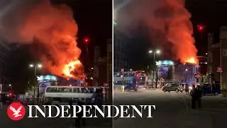 Bristol Grosvenor hotel: Fire engulfs derelict building