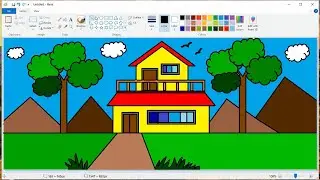 Ms paint house drawing | house drawing | how to draw a house in MS paint | cute house drawing