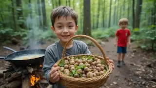 Primitive Technology - Cooking egg duck and eating By (Leg Piece Foodies)