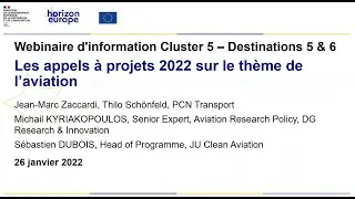 Webinaire de présentation des opportunités de financement pour l'aviation dans Horizon Europe