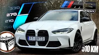 2023 BMW M3 Competition xDrive (510 KM) | V-MAX, 0-100, 100-200, 200-250 km/h, TEST, Autobahn. | 4K