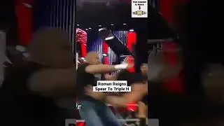 Roman Reigns Spear Triple H | #wwe #Romanreigns #shorts