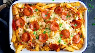 Homemade Loaded Pizza Fries | Quick & Easy!