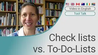 Check Lists vs. To-Do-Lists (Tool Talk) - The right tool for each type of list