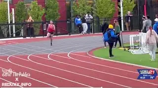 Transgender athlete qualifys for the girls state championships, having a top time in the 200M