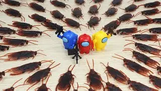Lego AMONG US & Cockroaches battle #Shorts