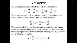 Kinematics & Dot Notation