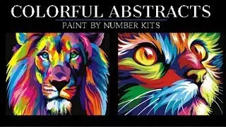 ❤️ Paint By Numbers Colorful Abstract Art Kits