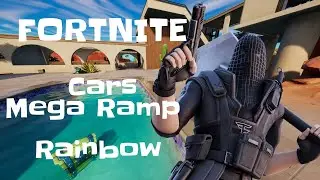 FORTNITE Cars Mega Ramp Rainbow by arsilex Map Code 1852 3211 5789 Version 2