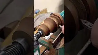 Turning a giant sword pommel