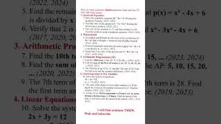 TS SSC Board 2025 | Important & Repeated Math Questions | Must-Watch for 10th Class Students!