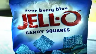 Jello Sour Berry Blue Candy Squares
