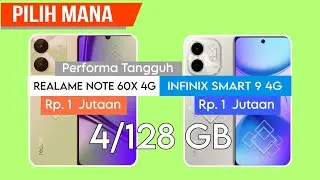 REALME NOTE 60x 4G VS INFINIX SMART 9 4G~Performa Tangguh || 4/128 GB || 5000 mAh ||