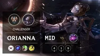 Orianna Mid vs Vel'Koz - KR Challenger Patch 9.18